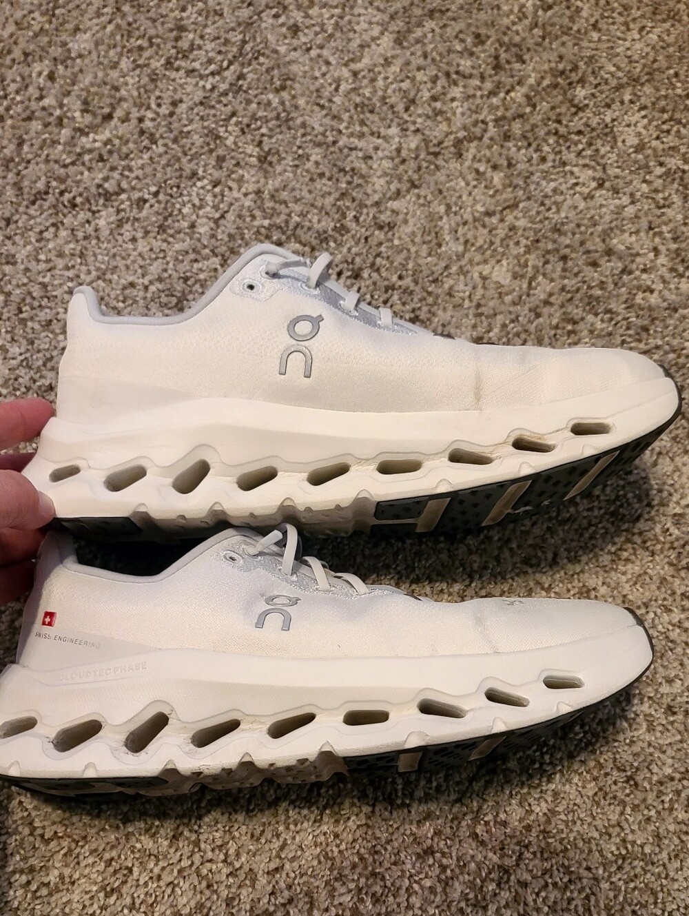 Women's 9, On Running Cloudtilt White/very Light Gray Athletic Running Shoes - Picture 5 of 9